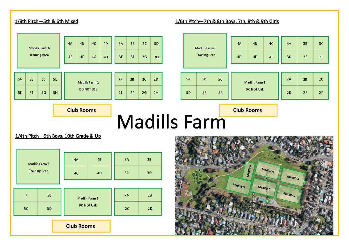 Club provided pitch map