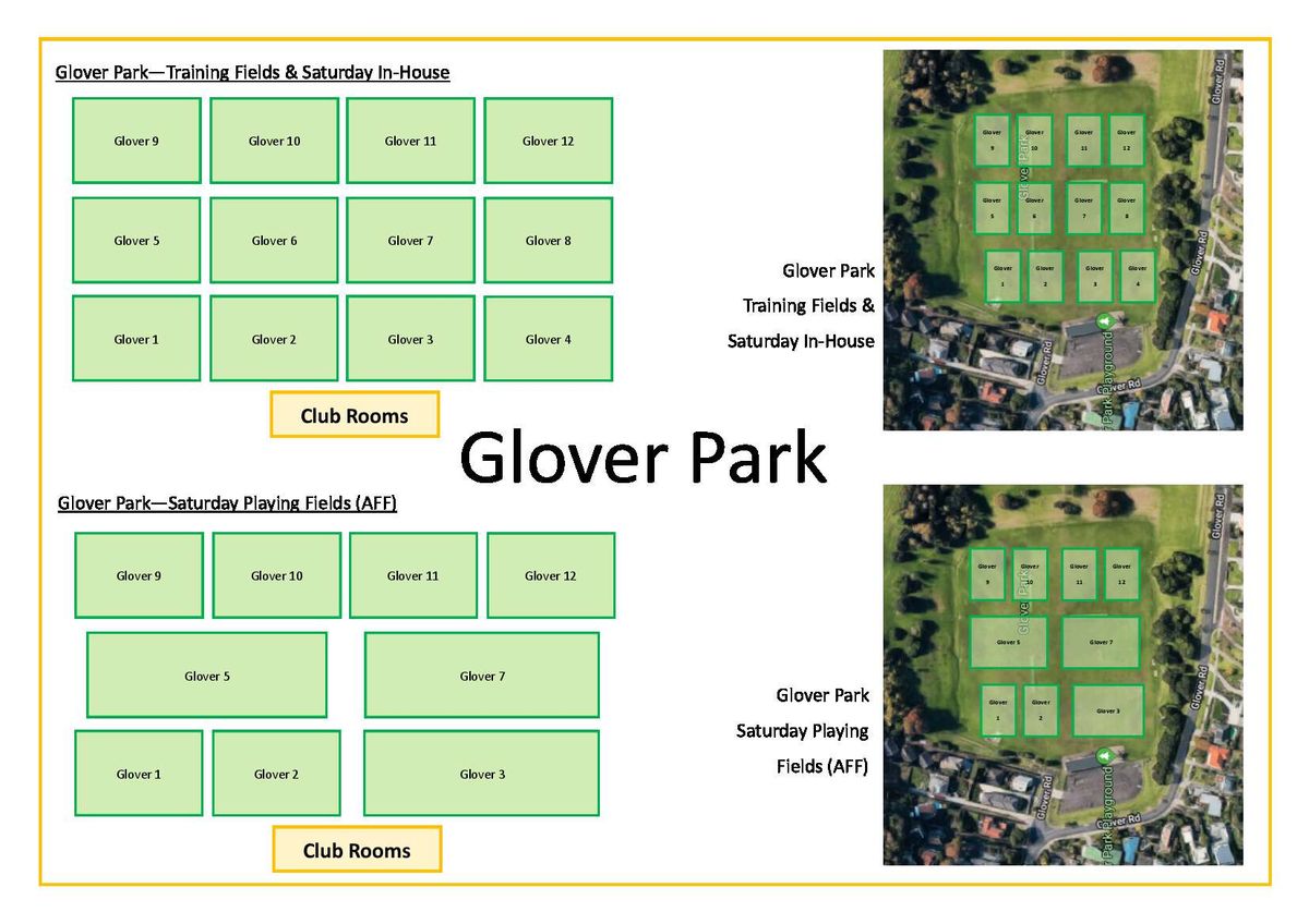 Club provided pitch map